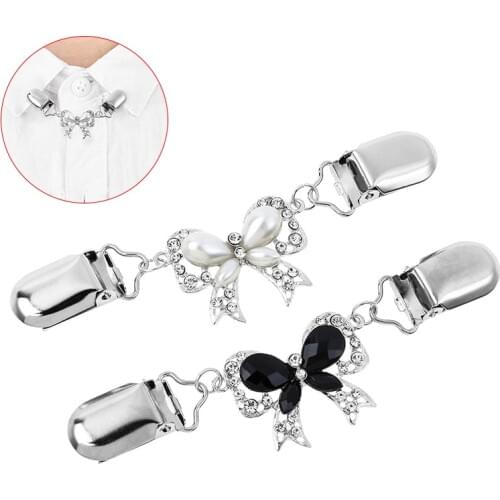 Fashion Bow Cardigan Sweater Blouse Pin Shawl Brooch Clips Duck Scarf Clasps