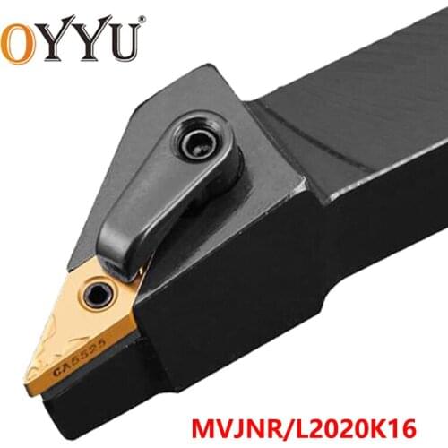 OYYU 20mm Carbide Inserts shank MVJNR2020K16 MVJNL2020K16 MVJNR 2020 MVJNL Lathe Cutter Turning Tool Holder use VNMG16