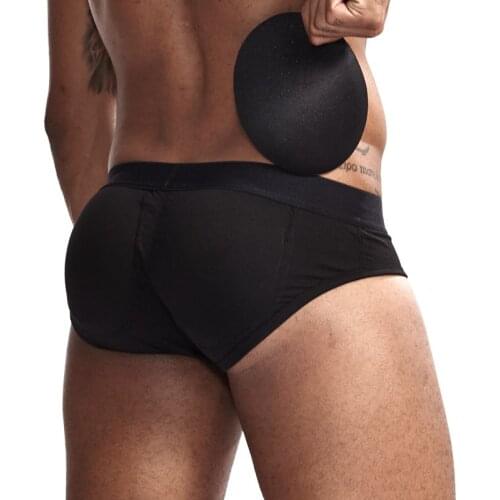 Sexy Men’s fitted butt lifter brief enhancement Performance Hip-up Enhancing Underwear with Breathable Removable Sponge Pad Cup
