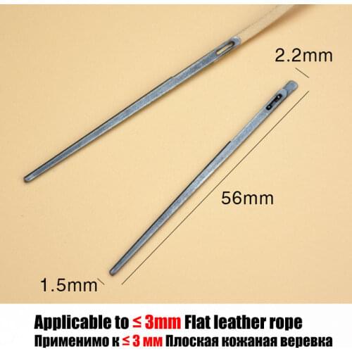 DIY Handmade Cowhide Sewing Quilting Tool Accessories For Double Hole Leather Rope Lace Needles