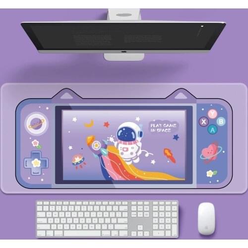 Cute Cartoon Cat Ear Mousepad Computer Keyboard mousePad Gaming Mouse Pad For Laptop Computer Non-slip mouse Mat For Home Office