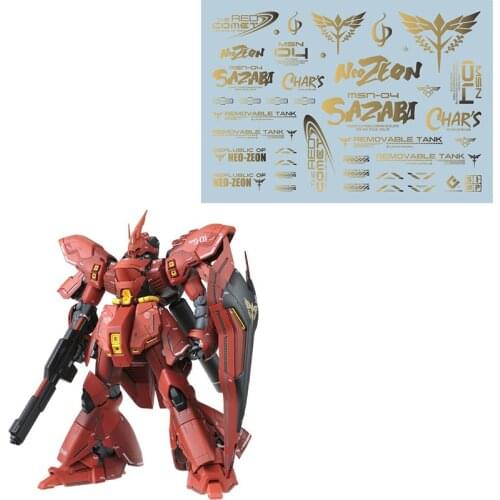 Gunpla MG Ver.Ka Sazabi Water Sticker/Ver.Ka Sazabi/Fluorescence/Foil Stamping