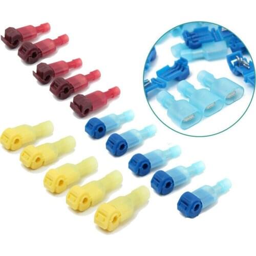 20sets Red/Blue/Yellow T-Taps & Male Wire Connectors Splice Electrical Wiring Insulated Wire Terminal Avoid Broken Line
