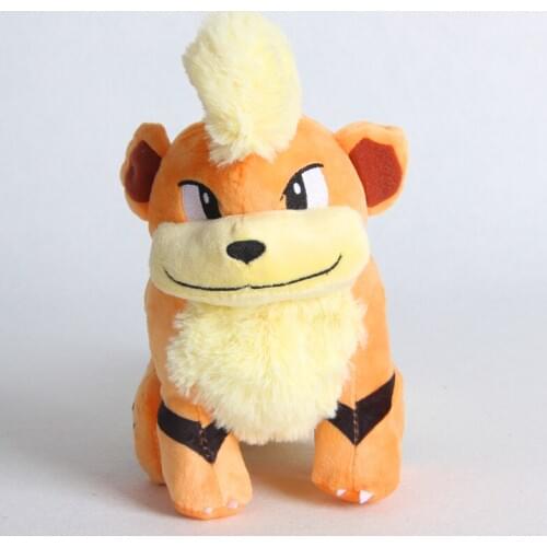 TAKARA TOMY Pokemon Growlithe Plush Toy Lovely Dog Doll Japan Cartoon Animal Stuffed Gift for Kids Hobby Collectible