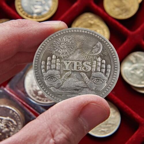 Creative Souvenir Coin zinc alloy Plated Yes or No Skull Commemorative Coin Collectible Great Gift Coins Art Collection Coins