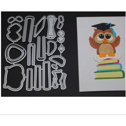 YINISE Metal Cutting Dies For Scrapbooking Stencils Doctor Owl DIY Paper Album Cards Making Embossing Folders Die Cuts CUT Mold