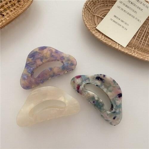 Women Korea Cloud Catching Clip Lady Vintage Flower Hairpin Girl Magic Color Hollow Bath Hair Claw