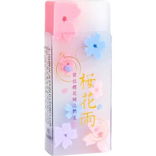 1 Pack Creative Cartoon Cherry Blossom Erasers Novelty Pencil Eraser Easy Erasing Non-toxic Eco-friendly Pencil wholesales