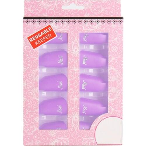 Q1FB Nail Polish Remover Clips Finger Nail Clip Soak Off Nail Polish Remover Wipes For UV Gel Acrylic Nail Polish Remove