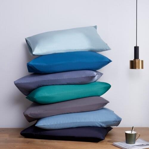 100% Cotton Pillowcase Solid Color Pillow Case Bedding Blue Pillow Cover Pink Envelope Custom Pillow Case Cover 48*74cm Dropship