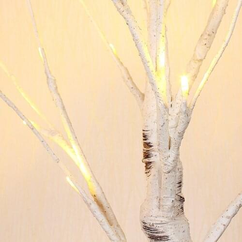 24x LED Birch Tree Light Night Light for Bedroom Tabletop Bonsai Christmas Festival Jewelry Holder Decor Battery Powered