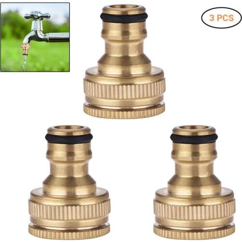 3 Pc Garden Watering Tools Universal Kitchen Hose Adapter Brass Hose Faucet Connector Mixer Hose Adapter Tube Joint Fitting Home