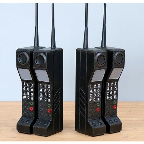 32x7x4cm Iron Black Vintage Phone Decor Retro Home Room Decor Products Studio Photography Props