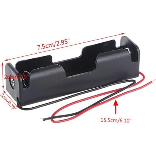 5 Pcs 4x18650 Rechargeable Battery 3.7V Clip Holder Box Case With Wire Lead