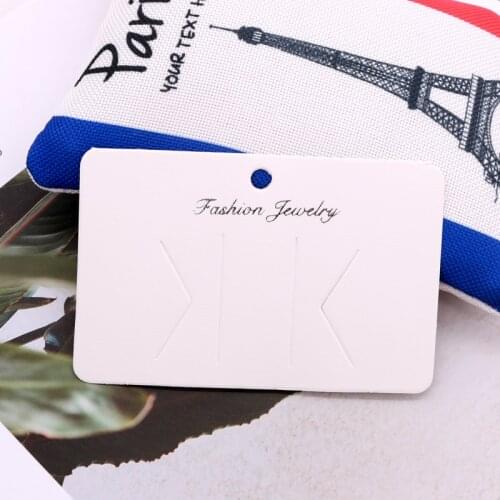 6.5*10cm white color DIY hair claw/barrette products packing card paper hair clip jewelry accessory display card 100pcs per lot