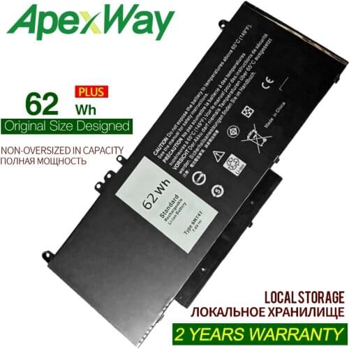 ApexWay 7.6V 62WH 6MT4T Laptop Battery For Dell Latitude E5470 E5570 Notebook 15.6" M3510 TXF9M 79VRK 07V69Y 7V69Y