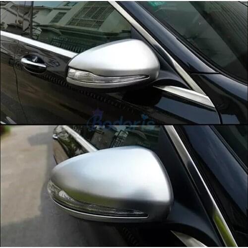 Accessory For Mercedes Benz E Class W213 2017 New C Class GLC Door Mirror Overlay Cover Matte Silver Color Chrome Car Styling