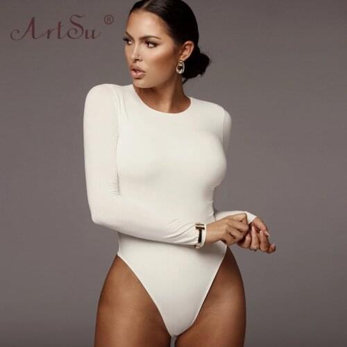 ArtSu Women's Long Sleeve Bodysuits