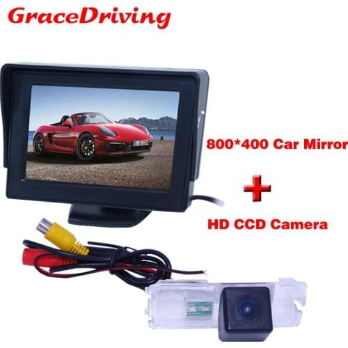 For VW MAGOTAN / POLO Hatchback car rearview camera+LCD 800*480 car REVERSE monitor 800*480 high qulity product