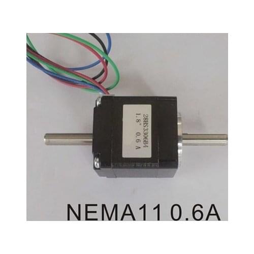 NEMA11 Dual Shaft Stepper Motor with 6N.cm 8.3 oz-in Length 33mm CE ROHS CNC Stepping Motor
