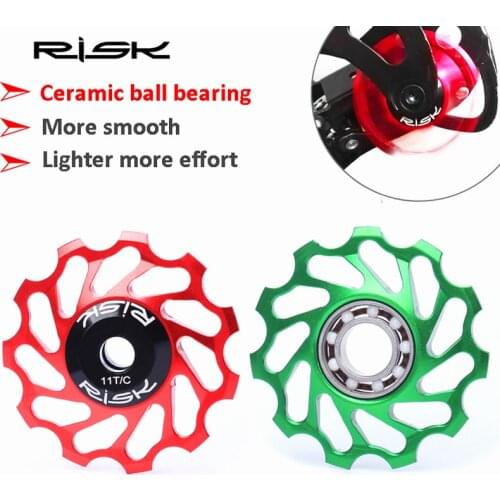 Ceramics Bearing Pulley 1Pcs MTB Road Bike Ceramic 41mm Rear Derailleur pulley 11T Guide Cycling Jockey Wheel for MTB road bike
