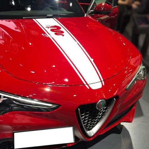 Car body decoration stickers are suitable for Alfa Romeo Giulia Stelvio modified hood limited edition car body garland stickers