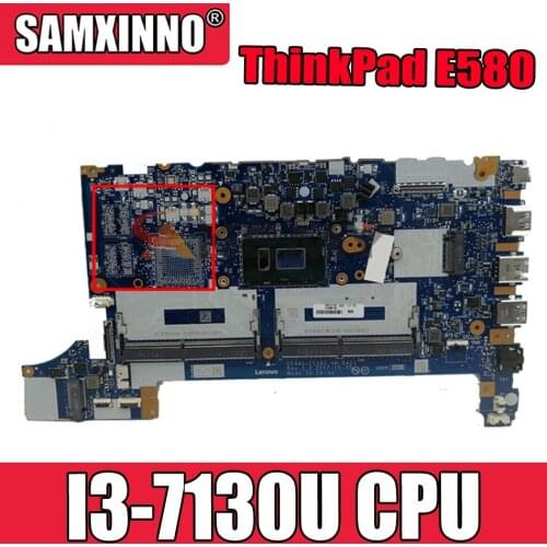 For Lenovo ThinkPad E480 E580 laptop motherboard 01LW179 EE480 EE580 NM-B421 MAIN BOARD SR3JY I3-7130U CPU DDR4
