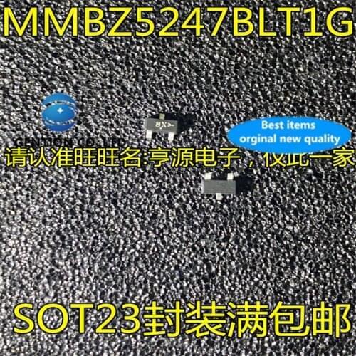 50Pcs MMBZ5247 MMBZ5247BLT1G MMBZ5247BLT1 Silkscreen BX 8X SOT23 in stock 100% new and original