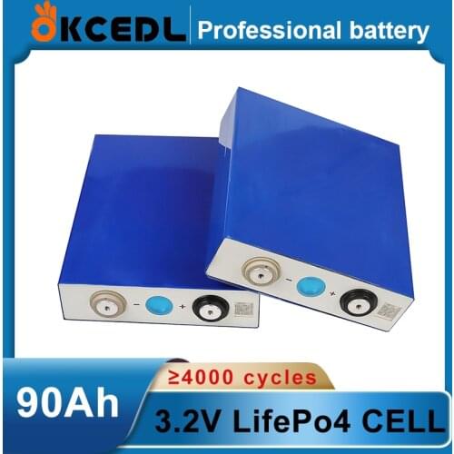 New 3.2V 90Ah LiFePO4 battery Lithium iron phospha Large capacity Solar Can make Boat battery Car batteriy EU US tax free