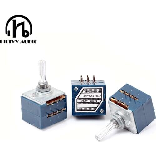 Hifi ALPS potentiometer switch 27 type Japanese original 250K power audio amplifier switch Rough handle