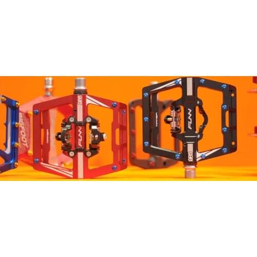 Funn Mamba Black Mountain Bike Pedal Blue Pins