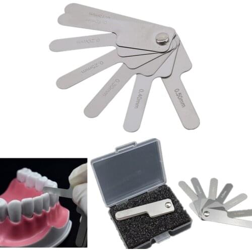 Oral Dental Interproximal measuring ruler Measure Tooth Gap Stainless Steel Reciprocating IPR System Orthodontic Treatment
