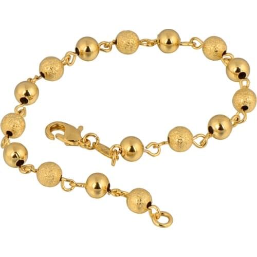 Gussiarro Gift Package 2019 Delicate Yellow Gold-color Womens Gold Ball Bracelet For Women No Nickel Free Shipping