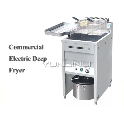 Commercial Electric Deep Fryer Vertical Eelctric Frying Machine 20L Large Capacity Stainless Steel Frying Machine JBT-20