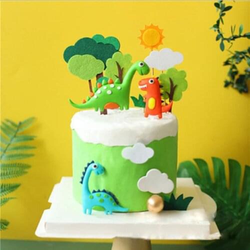 Dinosaur Cake Topper Decor Dinosaur Cake Accessories Happy Birthday Dinosaur Theme Birthday Child 1st Birthday Boy Baby Shower