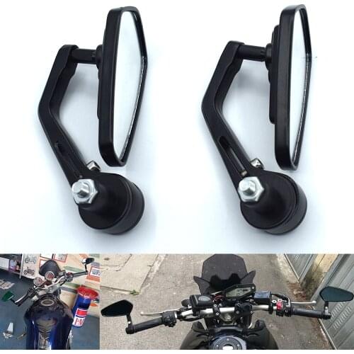 Universal motorcycle handle bar end mirror black 7/8" 22mm for kawasaki suzuki honda yamaha KTM Ducati BMW Aprilia Triumph