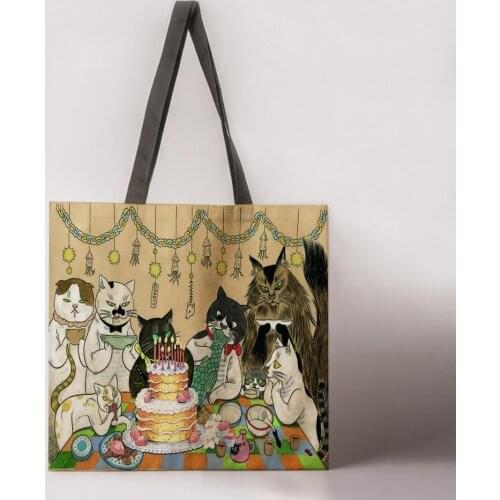 Japan Heicheng Little Demon Tote Bag Ladies Shoulder Bag Foldable Shopping Bag Outdoor Beach Bag Female Handbag