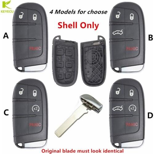KEYECU Replacement Smart Remote Key Shell Case for Fiat 500X 500 500L for Jeep Renegade Compass M3N-40821302