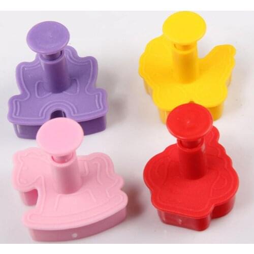 1 Set 3D Baby Shower Hand Press Biscuit Stamp Cookie Plunger Cutter Chocolate Cake Mold Baking Pastry Tools