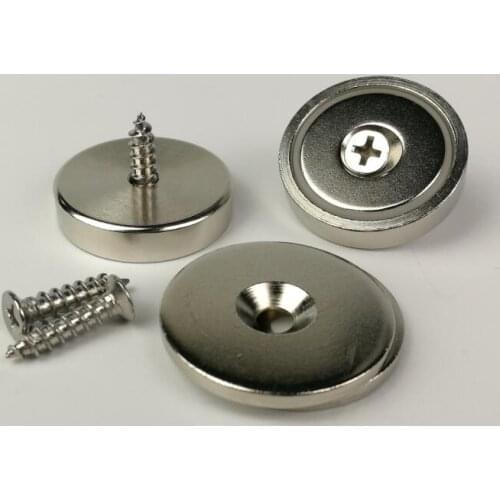 10pcs D32*7mm Steel Cup Rare Earth Magnet with Strike Plate Neodymium N52 Magnet Catch Kits for Locking Cabinet Door