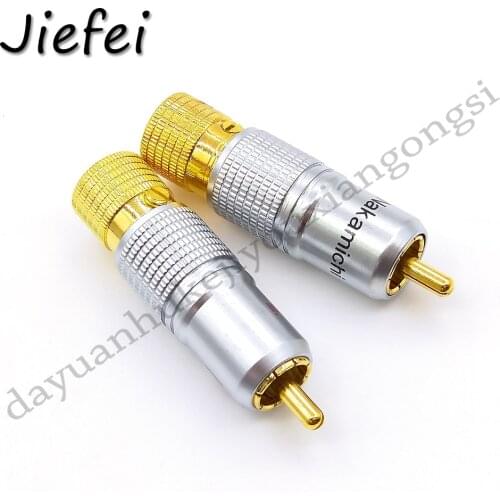 20pcs Nakamichi RCA Plug Audio Cable Connector 24K Glod plated New