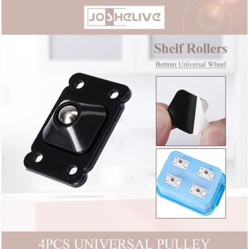 4PCS Self Adhesive Casters Wheels Creative Pasting Universal Pulley Rack Roller Movable Small Wheel Storage Box Bottom Universal