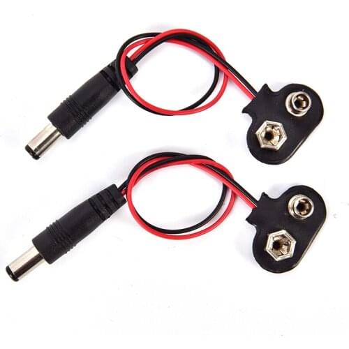 5Pcs Line length 15CM DIY Tool Parts 9 V Battery Buckle 6F22 Battery Holder Type T Cable Connector