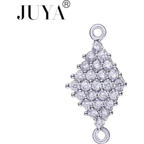 5 pieces hand made DIY Jewellery Findings high quality Copper Inlaid Zircon Charm Connectors For Jewelry Making pentagram bedels