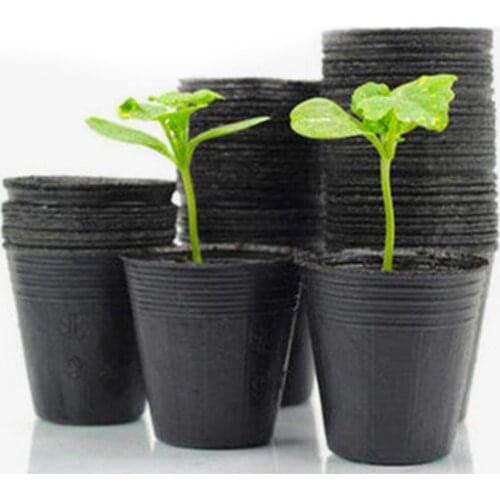 50/100pcs Plastic Plant Nursery Flowerpot Seedlings Planter Containers Flower Pot Set Bottom Hollow Nursery Pot Supplies LBS