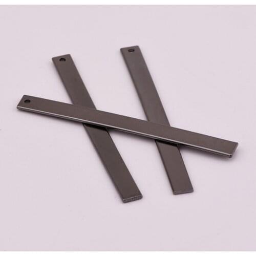 55 * 5mm geometric gloss 5 color rectangular pendant simple style necklace pendant diy handmade material jewelry accessories