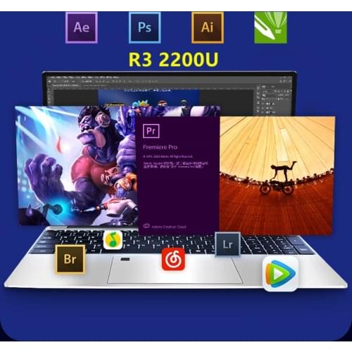 AMD Ryzen R3 2200U ultra-thin gaming laptop 15.6-inch DDR4 RAM 8GB 16GB M.2 1TB SSD 2G graphics Windows 10 computer