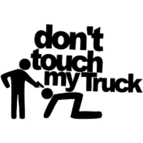 Car Sticker Don't Touch My Truck Decorative Accessories Decals Creative Body Windshield Decal Sunscreen Waterproof Applique
