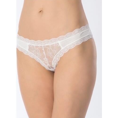 LUXXA WHITE FRONT & BACK LACE DETAILED WOMEN PANTIES 111221