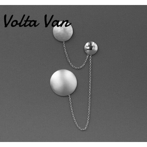 Volta Van 925 Sterling Silver Brooches 2021 New Fine Jewelry Elegant Combination Convex Geometric Trendy Design Concise Brooch